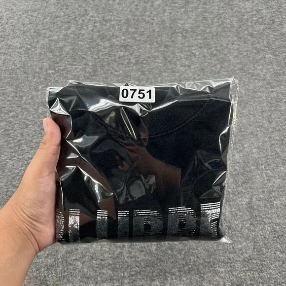 Blurred T Shirt Mens M Skater Grunge Y2K Baggy Hip Hop Punk Rock Faded Black SS - Picture 6 of 6